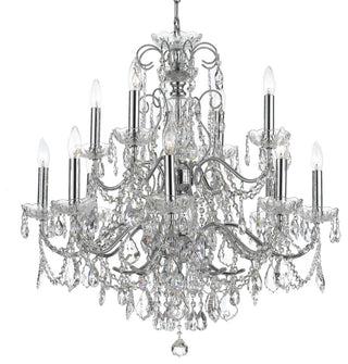 Crystorama Lighting Group 3228-CL-MWP Imperial 12 Light 30"W - Polished Chrome