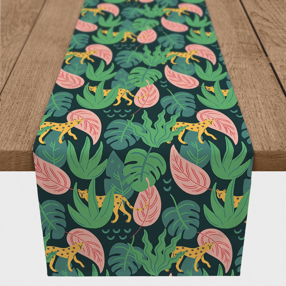 Tropical Cheetahs 16x90 Cotton Twill Runner