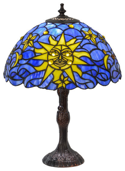 Meyda lighting 153615 16.5"H Sun Moon & Stars Table Lamp
