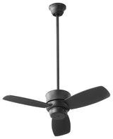 Gusto Transitional Ceiling Fan, Matte Black