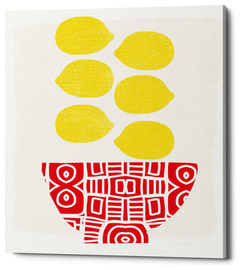 Epic Graffiti "Bowl of Lemons" by Linda Woods, Giclee Canvas Wall Art, 20"x24"