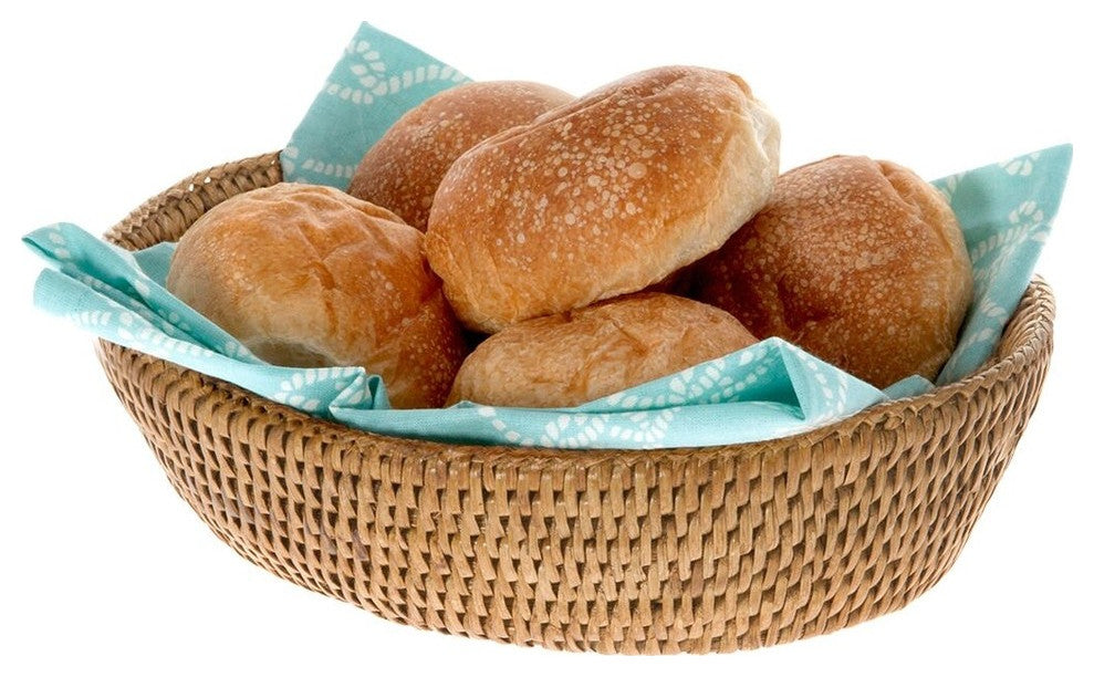 La Jolla Rattan Bread Bowl, Honey-Brown