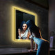 Fogless, Dimmable, Color Temperature Adjustable LED Mirror, Brush Gold, 30x36