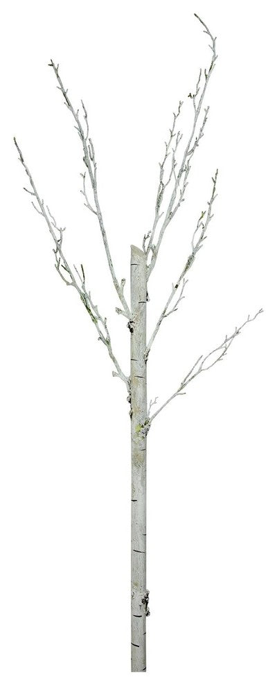 44" White Decorative Artificial Crafting or Display Birch Tree Trunk