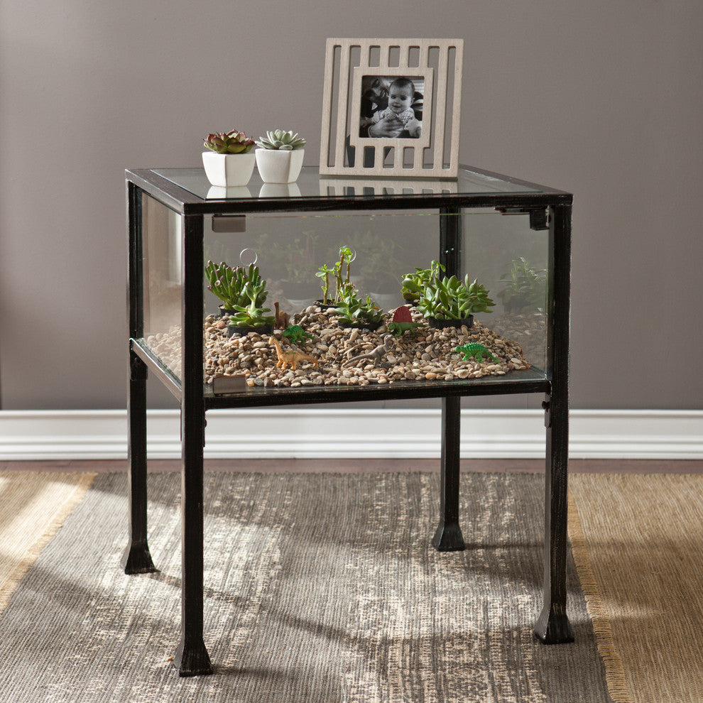 Gretta Terrarium Display End Table