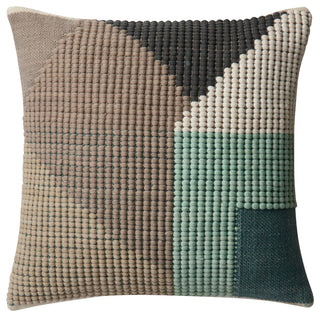 Poly-Set Pillow Cover, Teal and Multi, 22"