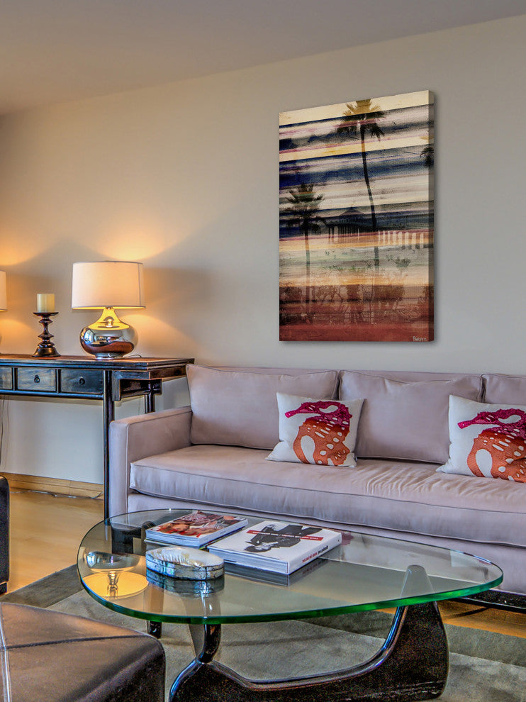 "Palms by the Pier" Print on Canvas, 16"x24"