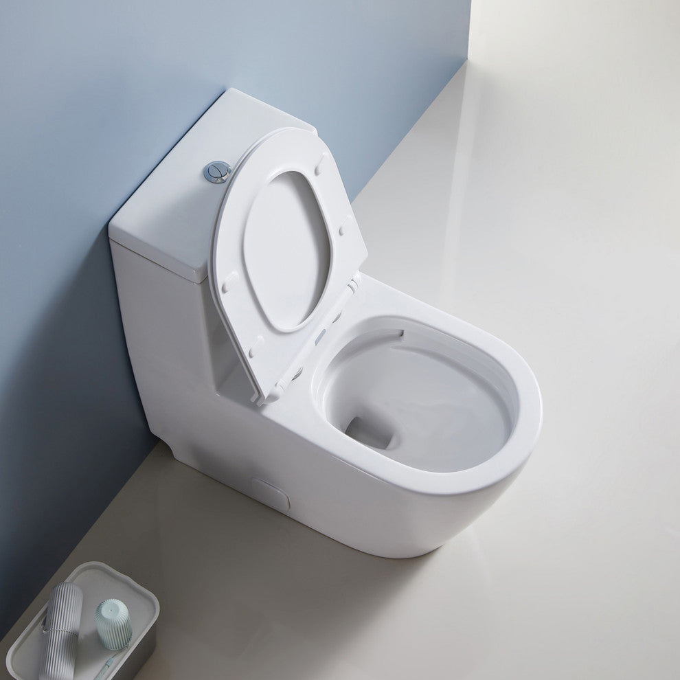 12 inches 0.88/1.28GPF Dual Flush One-Piece Toilet with Soft Close SeatWhen you"™
