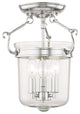 Livex 50481-35 3-Light Polished Nickel Ceiling Mount, Polished Nickel