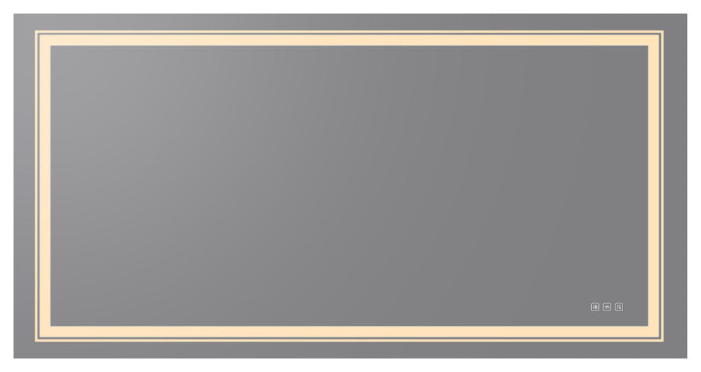 72" x 36" Rectangular Frameless LED Anti-Fog Wall-Mounted Bathroom Vanity Mirror