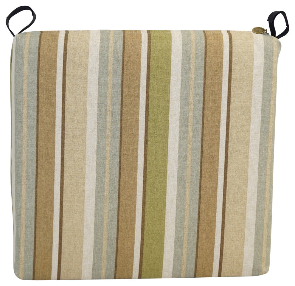 20"X19" Patterned Outdoor Chair Cushions, Set of 2, Mcshetla Hazel