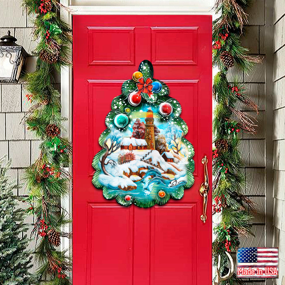 Lighthouse Tree Door Hanger