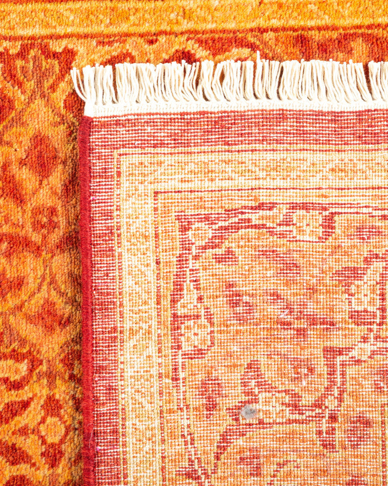 Mogul, One-of-a-Kind Hand-Knotted Area Rug Orange, 2'7"x9'9"