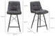 Industrial Morrison Counter Stool - Grey