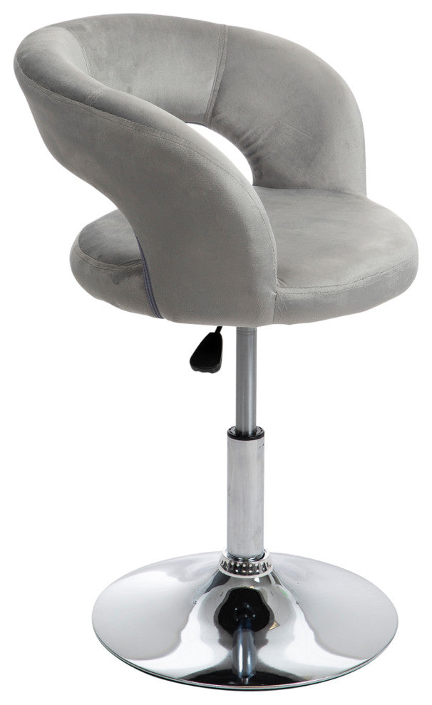 Giselle Contemporary Vanity Chair, Cool Grey
