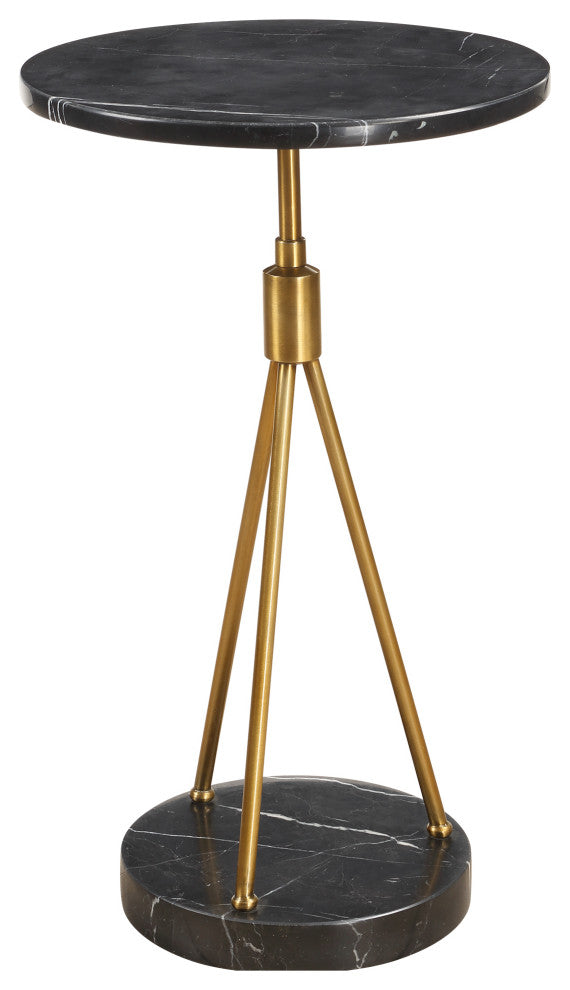 Uttermost Rosston Black Marble Accent Table