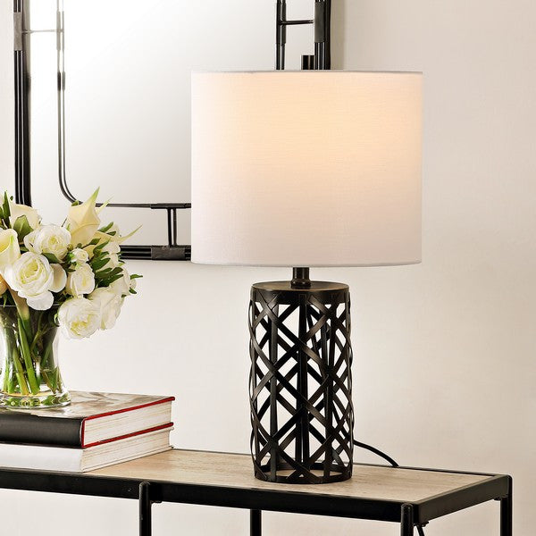 Safavieh Berny Iron Table Lamp, Black