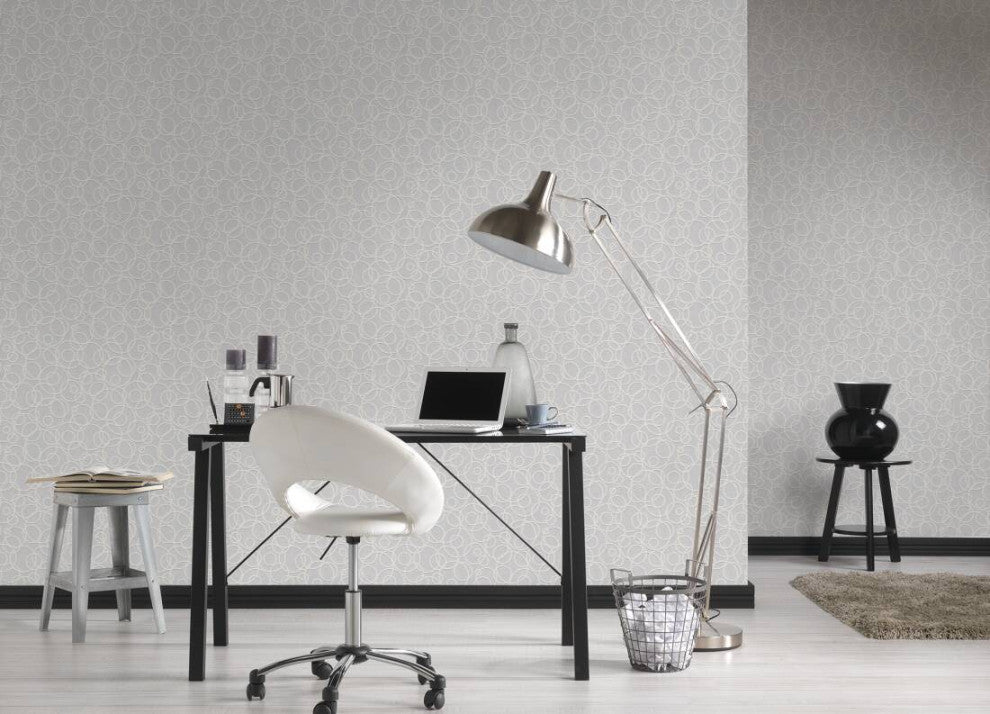Graphics Textured Wallpaper Featuring Overlapping Circles, 519313