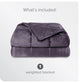 Weighted Blanket, Minky Fleece Eggplant, 60"x80", 17lb