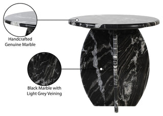 Formentera Marble Coffee Table, Black, End Table