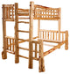 Red Cedar Log Bunk Bed, Twin Over Full