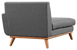 Modern Contemporary Right-Arm Chaise , Gray, Fabric