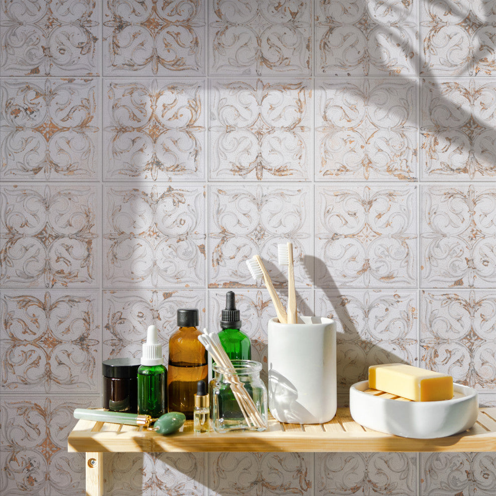 Antigua Lis White Porcelain Wall Tile