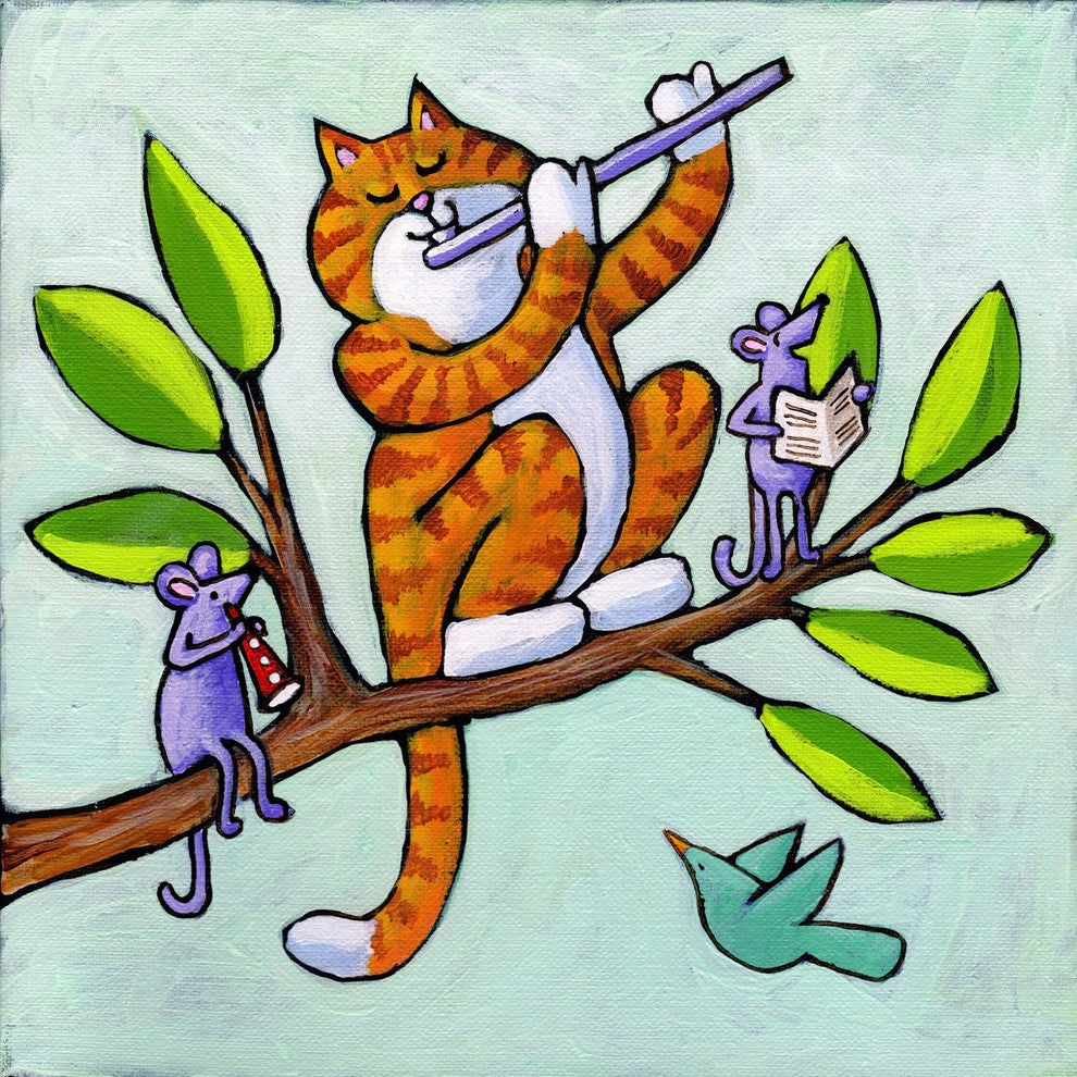 Marmont Hill, "Out on a Musical Limb" by Janet Nelson on Wrapped Canvas, 18x18