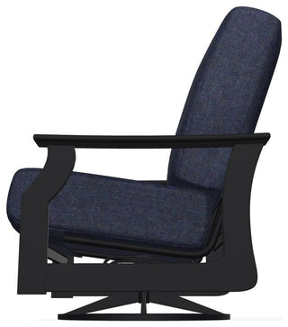 St. Catherine Deep Seat Outdoor Swivel Rocker, Indigo/Black