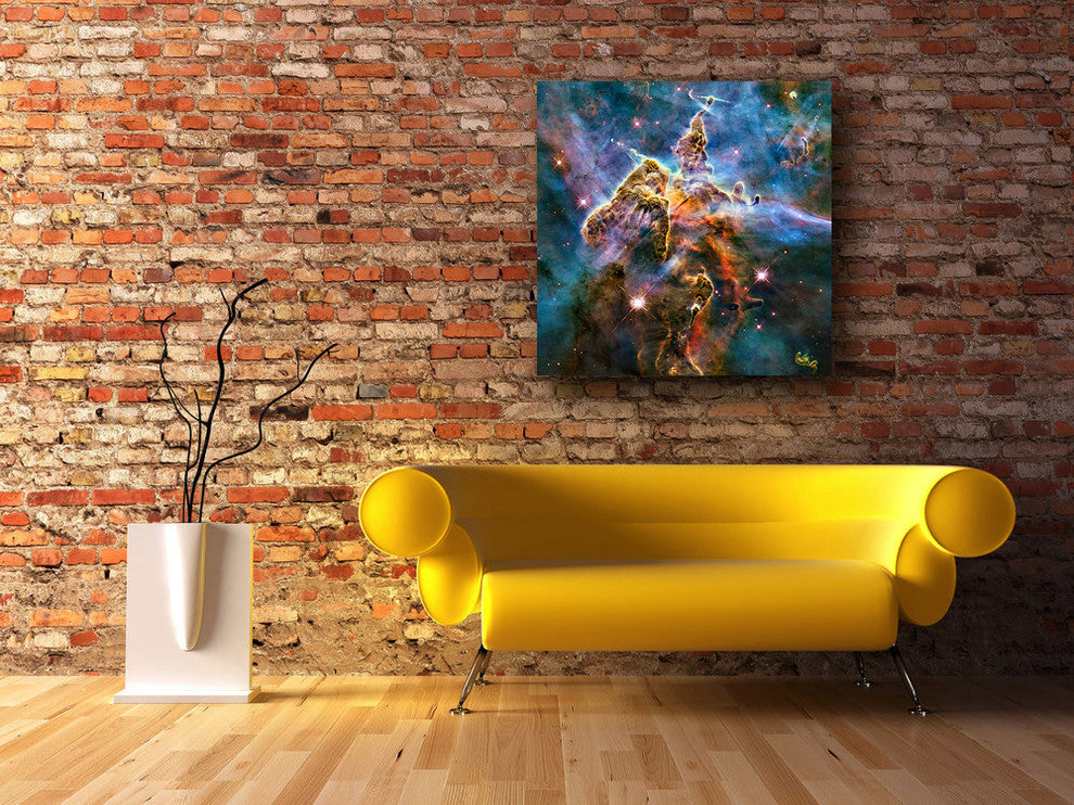 Epic Graffiti "Mystic Mountain" Hubble Space Telescope Giclee Canvas, 18"x18"