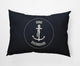 14x20" Gone Forever Overboard Nautical Decorative Indoor Pillow, Shark Blue