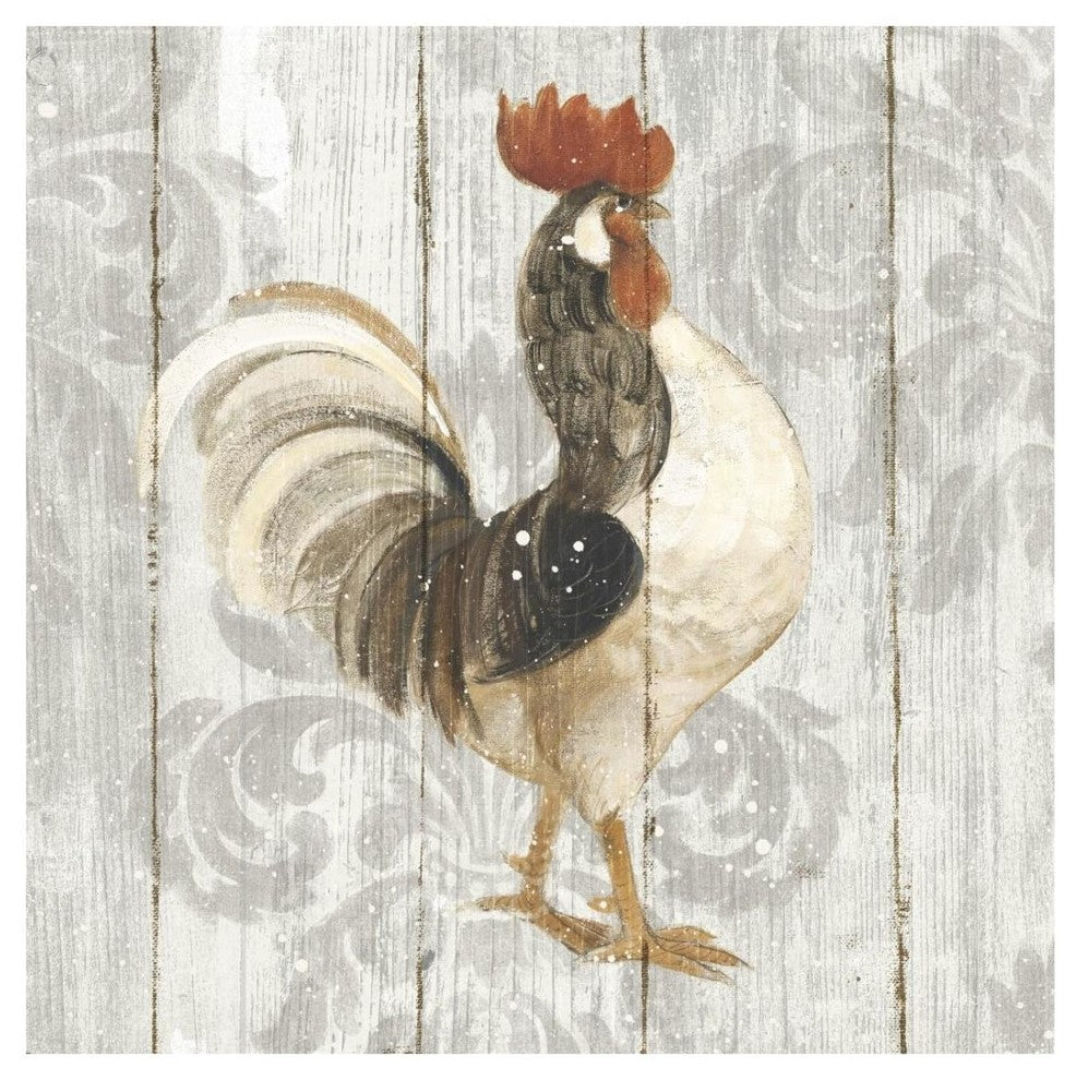 "Farm Friend I on Barn Board" Digital Paper Print by Albena Hristova, 26"x26"