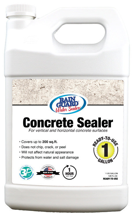 RainGuard Concrete Sealer, Natural Transparent, Ready to Use - 1 Gallon