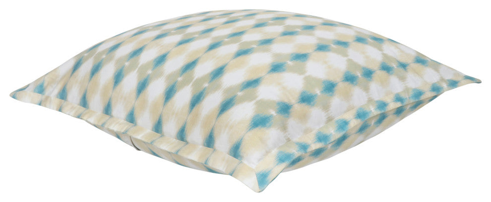 Delara 100% Organic Cotton 2 Inch Flange Euro Sham Set of 2, 26"X26", Multi-Colo