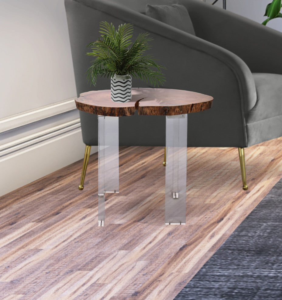 Woodland Acacia Wood Top End Table