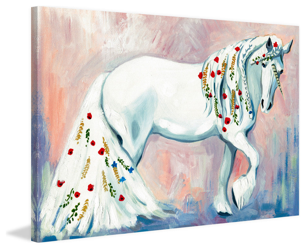 "Unicorn Style" Painting Print on Wrapped Canvas, 45"x30"