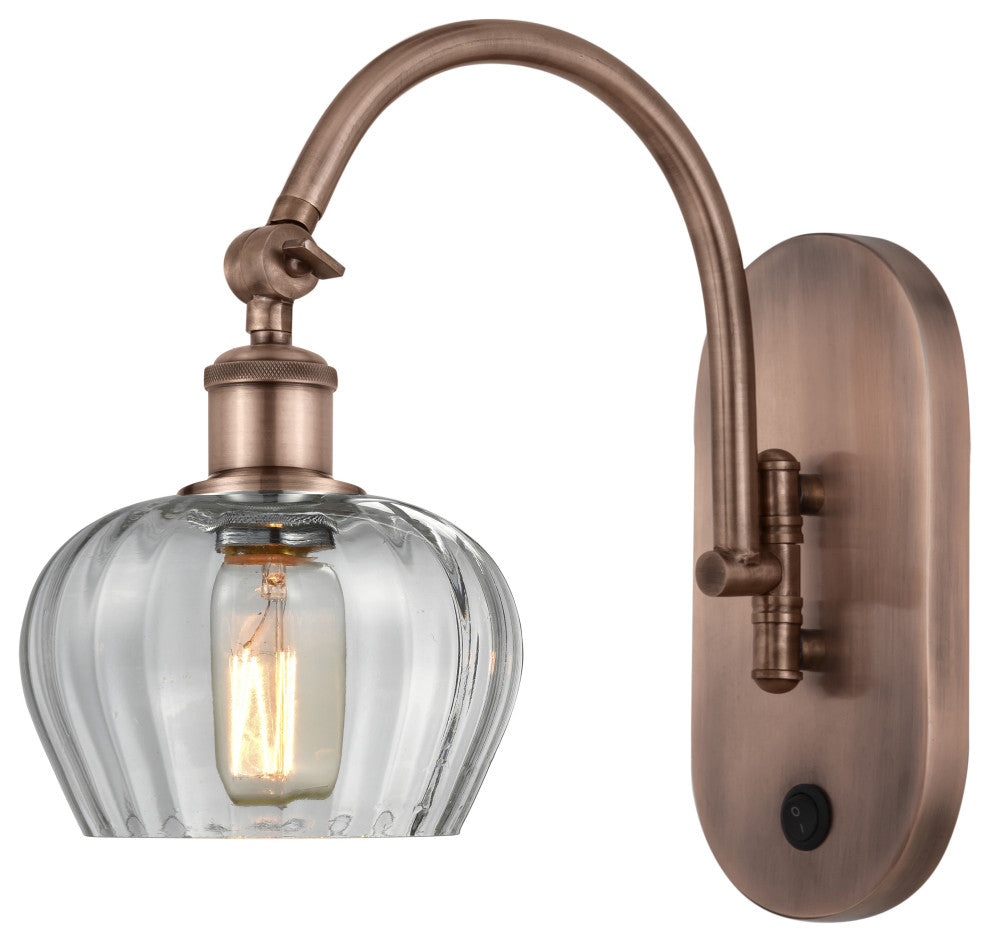 Innovations 518-1W-AC-G92 1-Light Sconce, Antique Copper