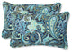 Pretty Paisley Navy Rectangular Throw Pillow, Set of 2