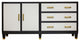 Facets Modern 72" Dresser, Oyster Leather