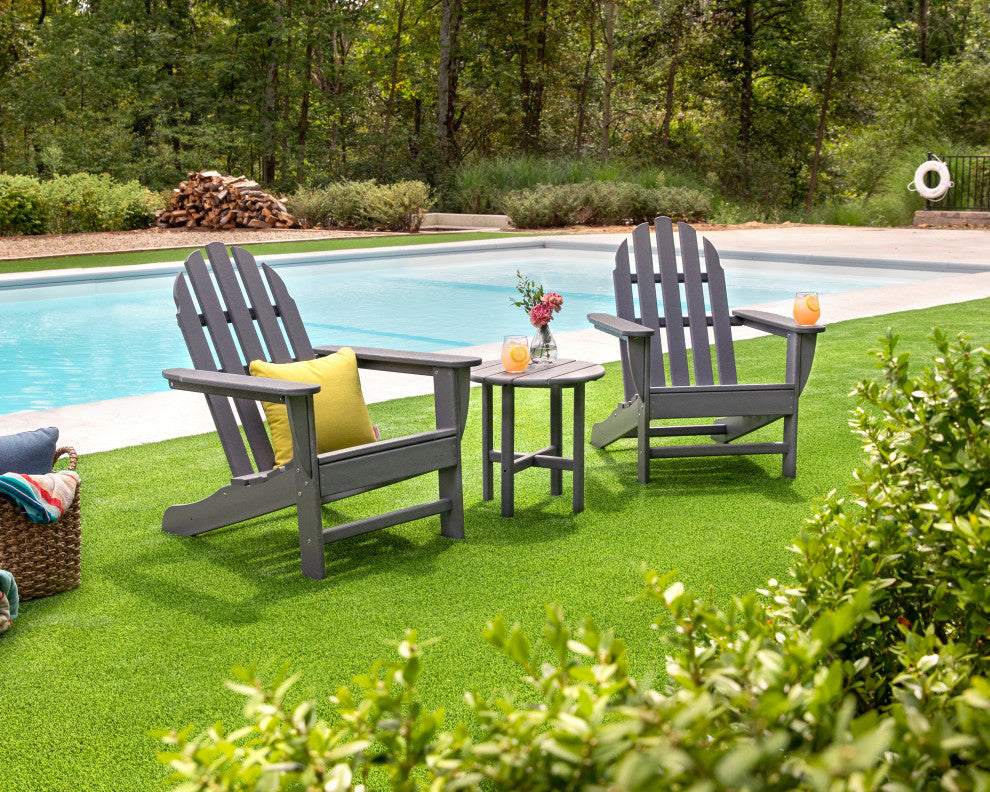 Polywood Classic Adirondack 3-Piece Set, Navy