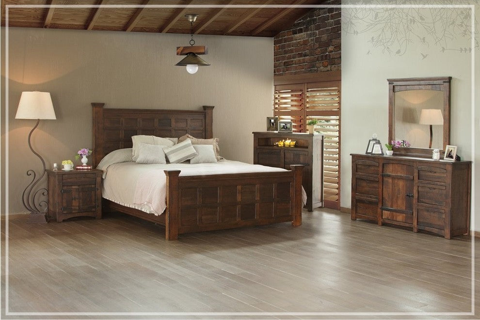 Atlantic Bedroom Distressed Solid Wood Nightstand/Bedside Table