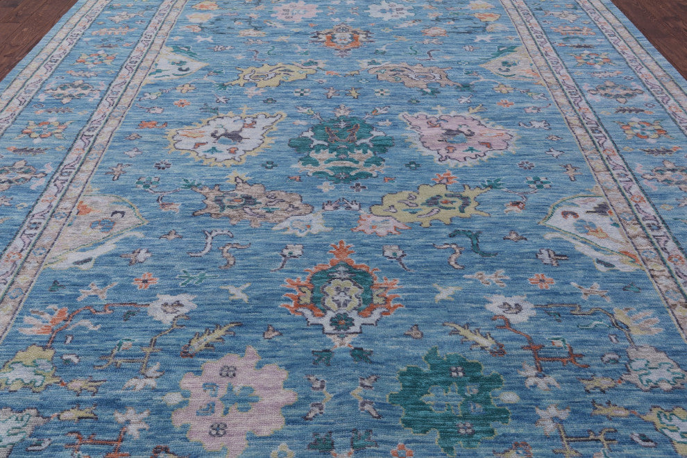 10' 3" X 14' 2" Turkish Oushak Hand Knotted Wool Rug - Q13276