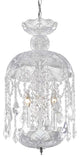 Elegant Rococo Pendant, Chrome Finish With Royal Cut Crystal