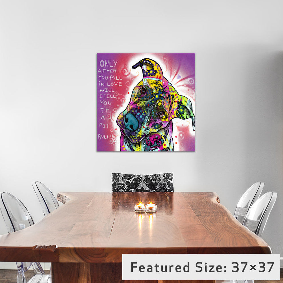 "I'M A Pit Bull" Wrapped Canvas Art Print, 37x37x1.5