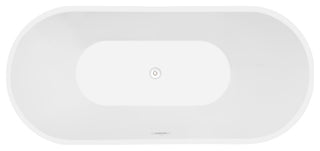 Acrylic Freestanding Soaking Bathtub in White, 67"29"