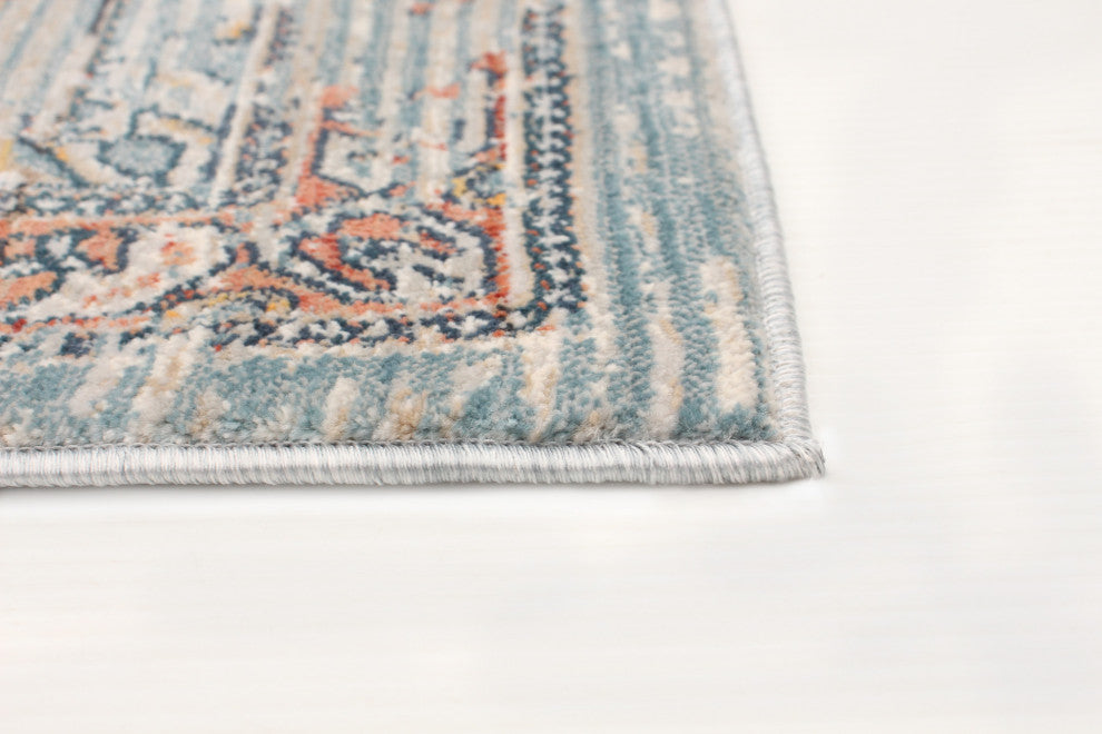 eCarpetGallery Living Room Rug, Blue, 5'3" x 6'7"