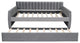 Gewnee Full Size Upholstered daybed with Trundle and Wood Slat Support