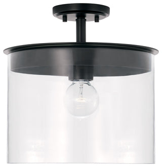 Capital Lighting 246812 Mason 13"W Semi-Flush Ceiling Fixture / - Matte Black