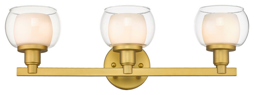 Innovations 330-3W-SG-CLW Cairo 3 Light 23.5" Vanity Light, Satin Gold