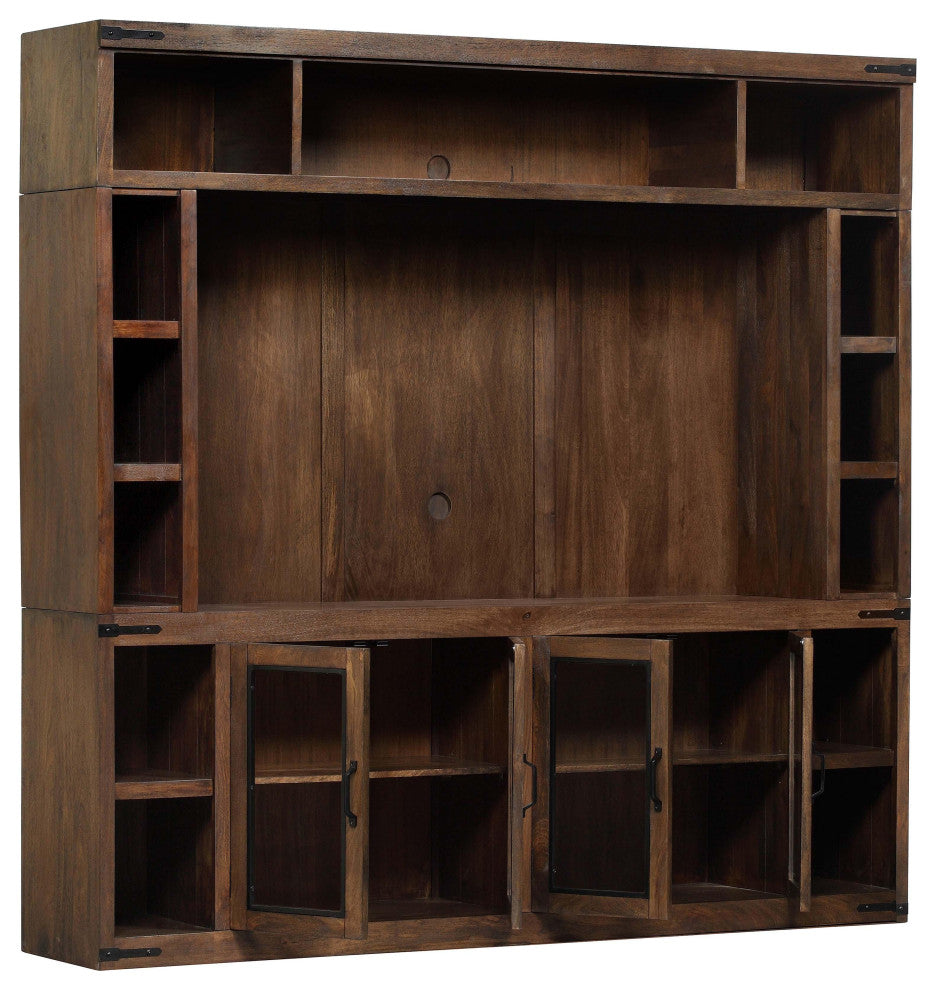 Waylon Rustic Brown Entertainment Center - Brown